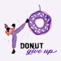 Donut Give Up Kickboxer Womens Crop Top Design