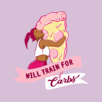 Will Train for Carbs Womens Crop Tank Design