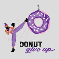 Donut Give Up Kickboxer Womens Crop Tank Design