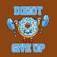 Donut Give Up Mens Neck Ribbed Tank Top Design