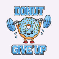 Donut Give Up Mens Fitted T-Shirt Design