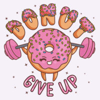 Donut Give Up Womens Fitted T-Shirt Design