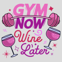 Gym Now Wine Later Womens Crop Tank Design