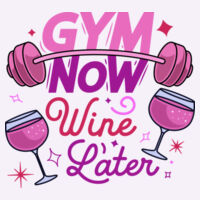 Gym Now Wine Later Womens Crop Top Design