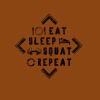 Eat Sleep Squat Repeat Mens Neck Ribbed Tank Top Design