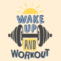 Wake Up And Workout Mens Neck Ribbed Tank Top Design