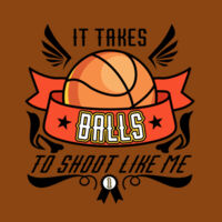 It Takes Balls - Basketball, Mens Neck Ribbed Tank Top Design